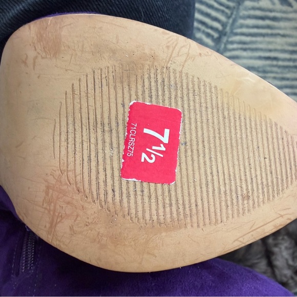 EUC Thalia Sodi Womens Ohlivia Lace Up Faux Suede Ankle Booties In PLUM Size 7.5 - Picture 13 of 15